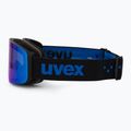 Gyerek síszemüveg UVEX Pwdr FM black matt/mirror blue smoke clear 4