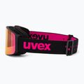 Gyerek síszemüveg UVEX Pwdr FM black matt/mirror pink green clear 4