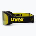 Gyerek síszemüveg UVEX Pwdr FM black matt/mirror yellow green clear 4