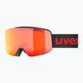 Gyerek síszemüveg UVEX Pwdr FM black matt/mirror red orange clear
