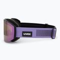 Síszemüveg UVEX Evidnt Attract S + case black matt/mirror lavender green clear 4