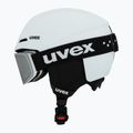 Gyerek sísisak UVEX Viti Set + Speedy Pro síszemüveg white matt/mirror silver/green/clear 3