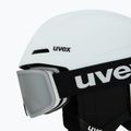 Gyerek sísisak UVEX Viti Set + Speedy Pro síszemüveg white matt/mirror silver/green/clear 7