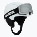 Gyerek sísisak UVEX Viti Set + Speedy Pro síszemüveg white matt/mirror silver/green/clear 9
