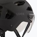 Kerékpáros sisak UVEX Stride Visor fekete matt/litemirror ezüst 8