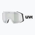 Sí szemüveg UVEX Gravity FM white matt/mirror silver/green/clear