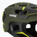 Gyermek kerékpáros sisak UVEX React Fullface Jr dark olive matt 7