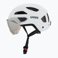 Kerékpáros sisak UVEX Stride Visor white matt/lite mirror silver 3