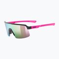 Gyerek napszemüveg UVEX Dyrt Jr black pink mat/mirror pink