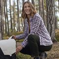 Salewa női Fanes Flannel 5PL póló zephyr/navy blézer 5