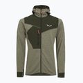 Férfi trekking pulóver Salewa Puez 2 Dry Hood FZ sötét olíva melange