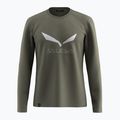 Férfi hosszú ujjú póló Salewa Solidlogo Dry faded green