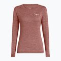 Női túra hosszú ujjú póló Salewa Puez Melange Dry desert pink melange