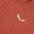 Női trekking pulóver Salewa Agner Hybrid PL/DST FZ Hoody etruscan red melange 3