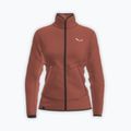 Női túra pulóver Salewa Puez Warm Full Zip etruscan red
