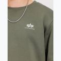 Férfi Alpha Industries Basic Small Logo pulóver sötét olajzöld színű 4