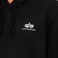 Férfi Alpha Industries Basic Small Logo kapucnis pulóver fekete 6
