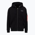 Férfi pulóver Alpha Industries Back Print Zip black