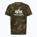 Férfi Alpha Industries Basic Camo oliva színű terepszínű póló póló 3