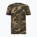 Férfi Alpha Industries Basic Small Logo Camo oliva színű póló 4