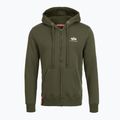 Férfi Alpha Industries Basic Zip SL melegítőfelső sötét olívazöld