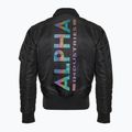 Alpha Industries férfi dzseki MA-1 ZH Back Print fekete / szivárvány fényvisszaverő 3