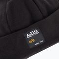 Alpha Industries Label Fleece szett sapka + kesztyű fekete 3