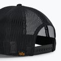 Férfi Alpha Industries Label Trucker baseball sapka fekete 4