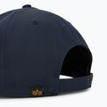 Alpha Industries férfi Metal Label rep kék/króm baseball sapka 4