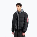 Férfi bélelt dzseki Alpha Industries MA-1 Logo Puffer Bomber black