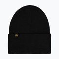 Sapka Alpha Industries Rubber Logo Beanie black 2