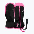 Gyerek síkesztyűk Reusch Ben Mitten black/ knockout pink