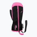 Gyerek síkesztyűk Reusch Ben Mitten black/ knockout pink 2