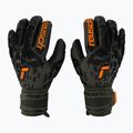 Reusch Attrakt Freegel Silver Junior kapuskesztyű fekete-zöld 5372035-5555