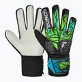 gyermek kapuskesztyű Reusch Attrakt Starter Solid Junior black/fluo lime/aqua