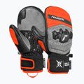 Gyerek síkesztyűk Reusch Worldcup Warrior GS Mitten black/silver/fluo red