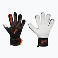 Reusch Attrakt Advance Finger Support Junior black/shocking orange gyermek kapuskesztyű