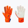 Kesztyűk kapus gyerek Reusch Attrakt Solid Finger Support Junior shocking orange/blue