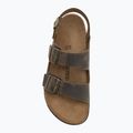 Férfi szandál BIRKENSTOCK Milano Crosstown Oiled Leather Regular faded khaki 5