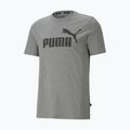 Férfi PUMA Ess Logo Tee közepes szürke szürke póló T-shirt 4