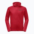 Férfi melegítőfelső Jack Wolfskin Baiselberg Hooded FZ red glow 5