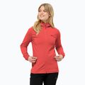 Jack Wolfskin női pulóver Baiselberg Hooded FZ vibrant red