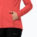 Jack Wolfskin női pulóver Baiselberg Hooded FZ vibrant red 4