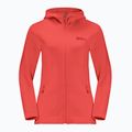Jack Wolfskin női pulóver Baiselberg Hooded FZ vibrant red 5