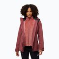 Jack Wolfskin női Rotwand 3In1 fleece pulóver piros okkersárga színben 2
