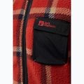 Férfi Jack Wolfskin Fleece Sweatshirt Felslicht Check intenzív rozsda 4