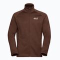 Férfi túrapulóver Jack Wolfskin Peak District Full Ziphot choc 7