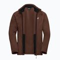 Férfi túrapulóver Jack Wolfskin Peak District Full Ziphot choc 9