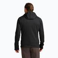 Férfi túrapulóver Jack Wolfskin Peak District kapucnis, teljes cipzár fekete 3