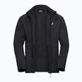 Férfi túrapulóver Jack Wolfskin Peak District Full Zip fekete 9